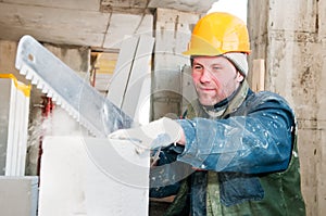 Construction mason worker