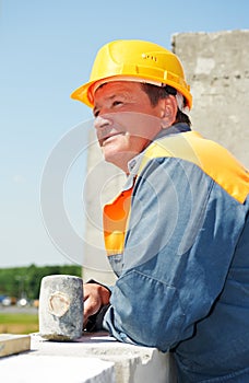 Construction mason worker