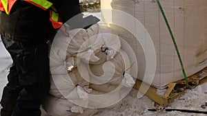 Construction materials delivered on site
