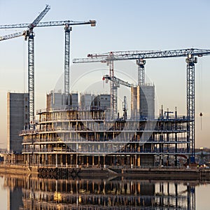 Construction of Media City - Salford Quays - Manchester - United Kingdom photo