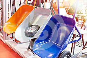 Construction metal wheelbarrows