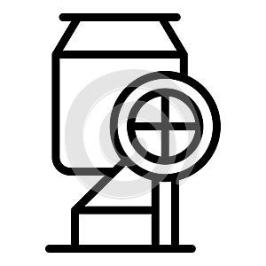 Construction mixer icon outline vector. Cement truck