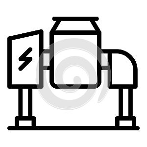 Construction mixer icon outline vector. Cement truck