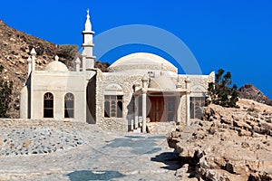 Construction of a mosque in the mountains