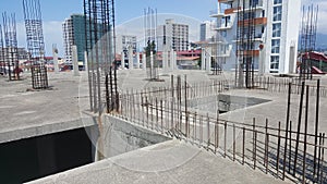 Construction of the multi storey building in Batumi