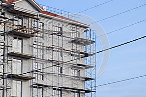 Construction of a multistorey residential building. Share constr
