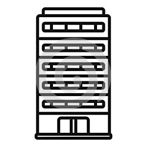 Construction multistory building icon outline vector. Plan area style