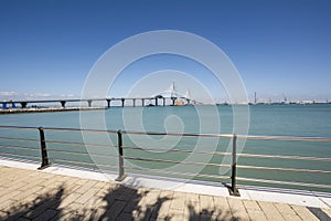 Construction of the new bridge in Cadiz, Spain