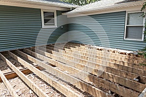 Construction of a new deck on back of house