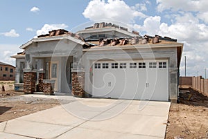 Construction Of A New Home Being Built.