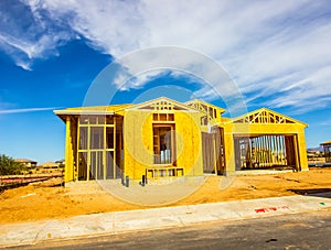 Construction Of New Home During Framing Stage