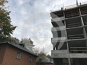 Construction of new housing to replace the old