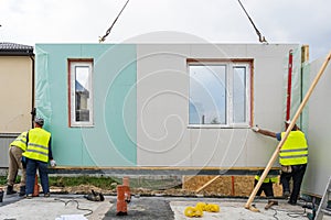 Construction of new and modern modular house