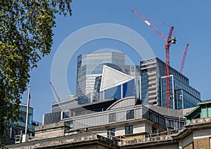 Construction of new office buildings in the City of London