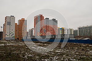 Construction of a new residential building.