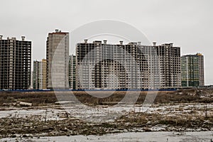 Construction of a new residential building.