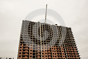 Construction of a new residential building.