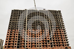 Construction of a new residential building.