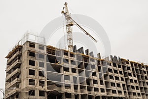 Construction of a new residential building.