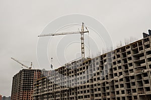 Construction of a new residential building.