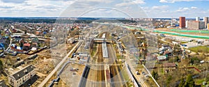 Construction of a new road junction over the railway in Moscow Vnukovo