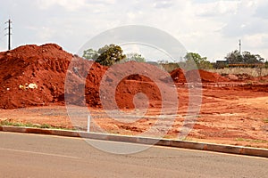 Construction of a new road viaduct in the Northwest section of Brasilia photo