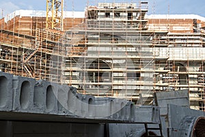 Construction of a new shopping mall anex railway station,called Maankwartier photo