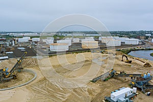 Construction of a new terminal large oil storage tank industry oil refinery