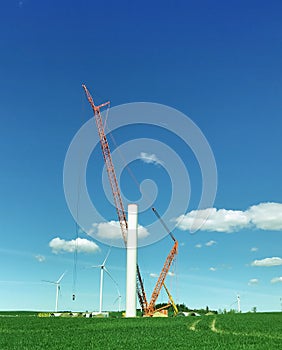 Construction of a new windmill or wind turbine