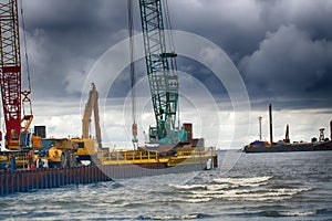 gas pipeline on bottom of Baltic sea Nord stream-2 photo