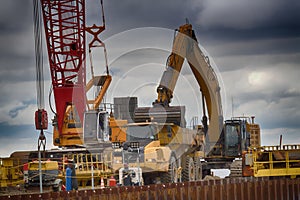 gas pipeline on bottom of Baltic sea Nord stream-2 photo