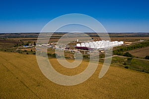 Construction of oil and fuel storage tank farm.