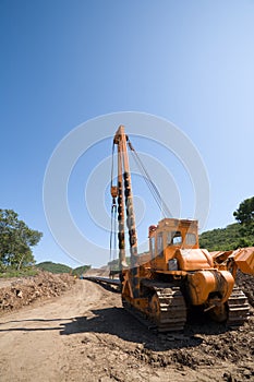 Construction oil pipeline