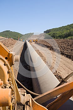 Construction oil pipeline