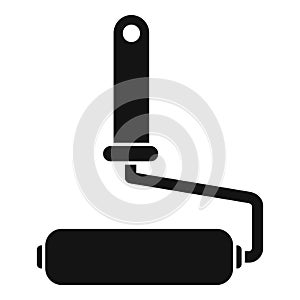 Construction paint roller painting tool spreading paint icon