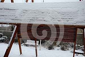 Construction of a pergola shading the kindergarten playground with a sandpit. board battens are just the place where it is necessa