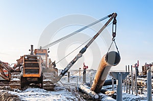 Construction of the pipeline.