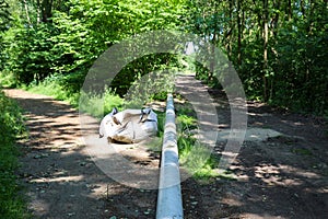 construction of a pipeline for transportation of high calorific natural gas, also suitable for hydrogen photo