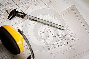 Construction plans and drawing tools