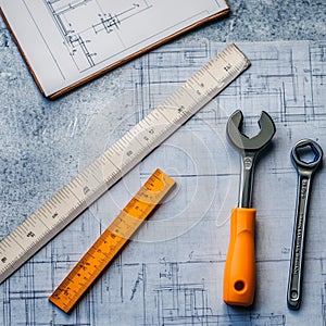 Construction Plans Tools amp Blueprints Ready photo