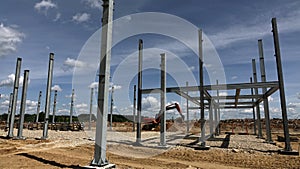 Construction of the plant from metal structures .