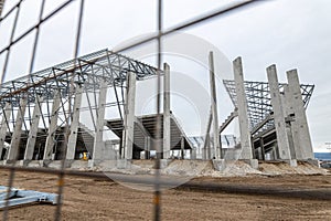 Construction process of a new football stadion