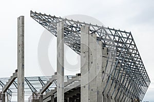 Construction process of a new football stadion