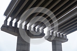 construction in progress of the bridge.