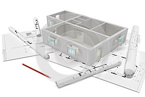 Construction project, general view