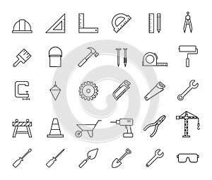 Construction property services icons vector illustration