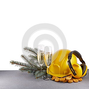 Construction  protective clothes and Christmas