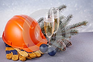 Construction  protective clothes and Christmas