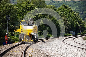 construction of a railway track, work on a railway