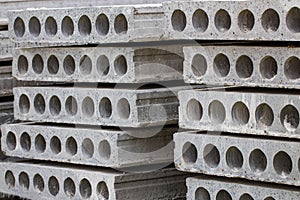 The construction of reinforced concrete slabs. Close-up